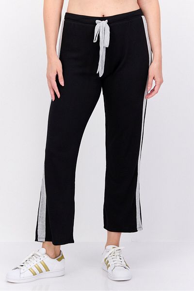 Vince Camuto Women Regular Fit Heather Straight Leg Pants, Black