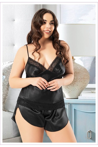 DynamicLeggings Satin Large Size Lace Shorts Nightgown 4D2Y2N6