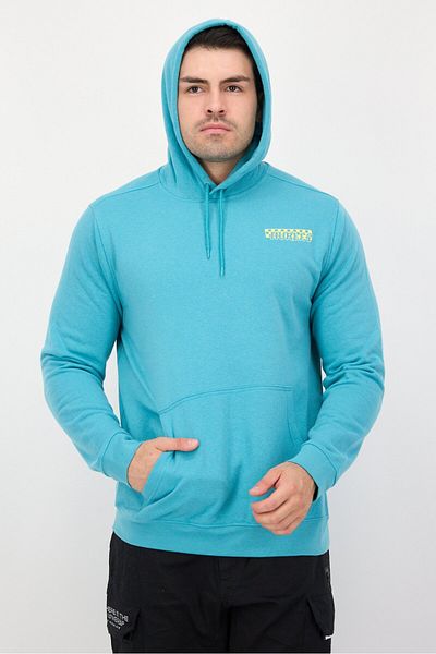 Hurley Men Hooded Long Sleeve Graphic Sweatshirt, Mint Blue