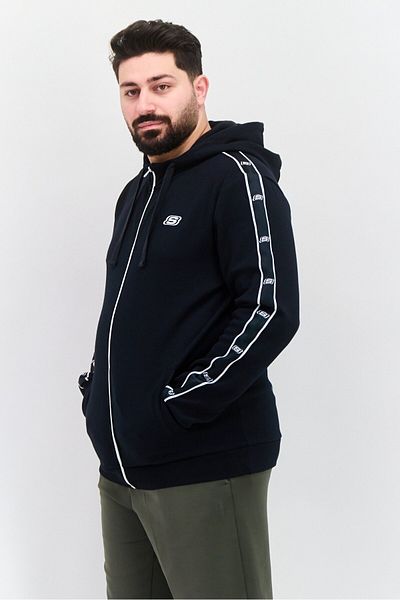SKECHERS Men Sportswear Fit Training Hooded Sweatshirt, Black