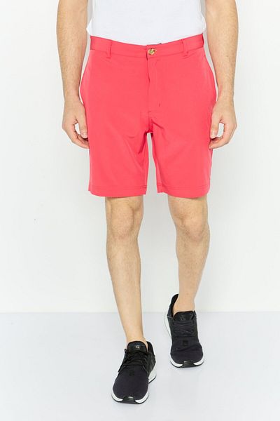 TailorByrd Men Embroidered Logo Basic Shorts, Watermelon