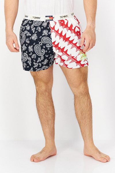 Tommy Hilfiger Men Allover Print Pull On Boxer Short, White Combo