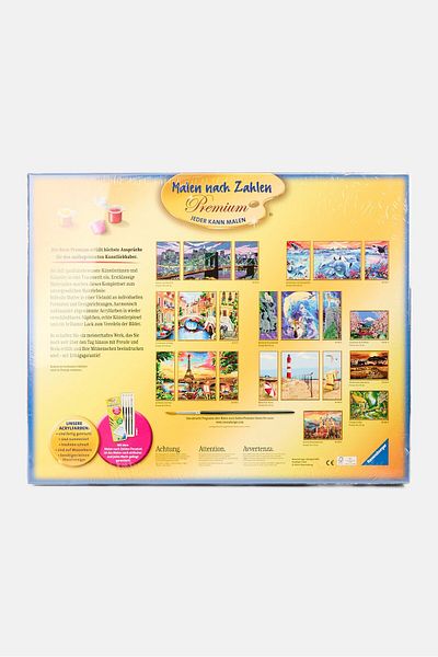 RAVENSBURGER 3 Pcs Mystical Friendship Painting Numbers Kits, Teal Blue Combo