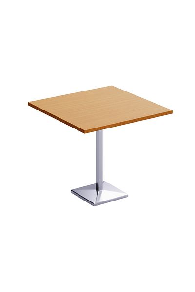 Mahmayi Bar Table Square Base 4 Seater Cocktail Bistro Table for Pub_Light Walnut