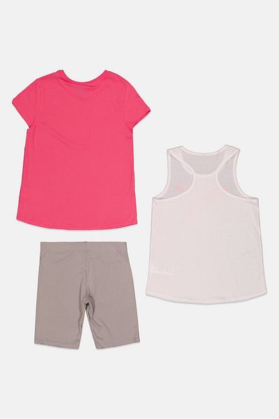 Puma Kids Girl 3 Pieces Top And Short Set, White