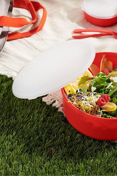 Tchibo Salad Bowl With Lid, Red