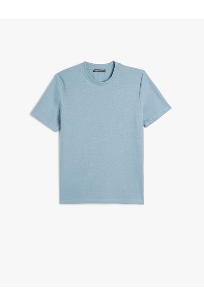Koton Tricou cu mânecă scurtă din bumbac, cu decolteu rotund