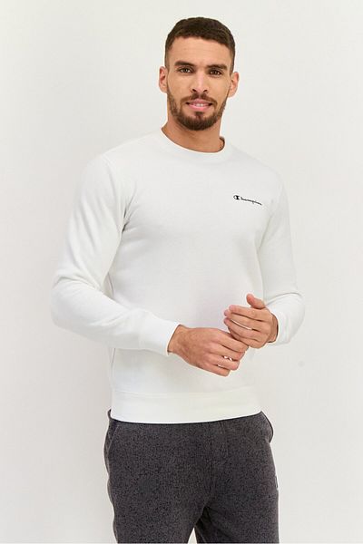 Champion Men Sportswear Fit Long Sleeves Outdoor Sweatshirt, White