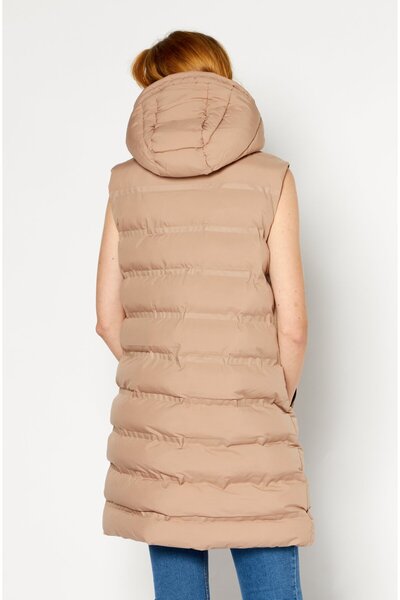 Bcbgeneration Women Plain Puffer Vest, Latte