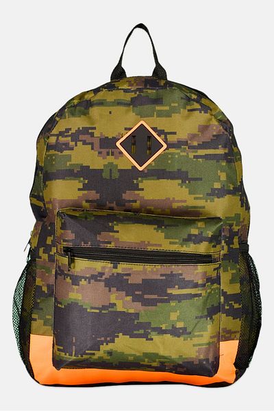 Summit Ridge Men Camouflage  Back Pack 46 H x  32 L x 14  W cm, Green Combo