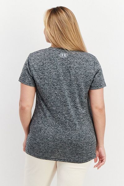 Under Armour قميص رياضي نسائي للتدريب بقصّة هيذر، رمادي