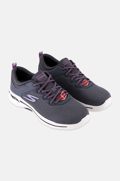 SKECHERS Women Go Walk Lace Up Outdoor Shoes, Grey
