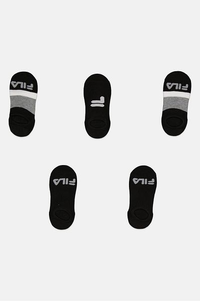 Fila Kids Boy 5 Pair Invisible Socks, Black