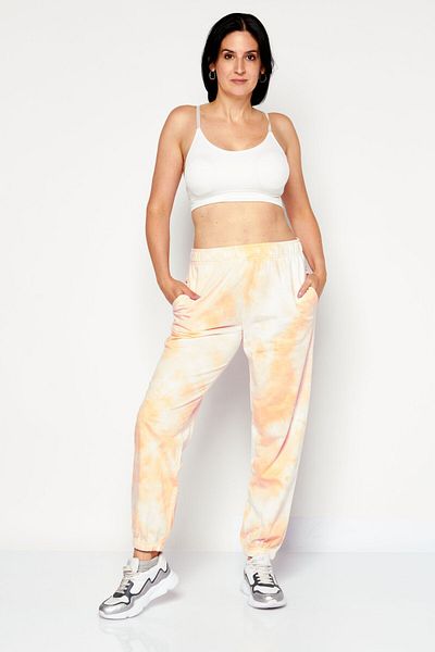 NIA Women Drawstring Tie Dye Sweatpants, Pink