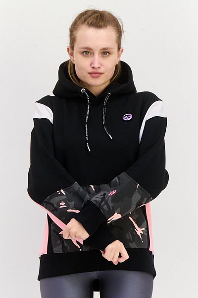 Aape By A Bathing Ape Women Textured Hooded Sweatshirt, Black