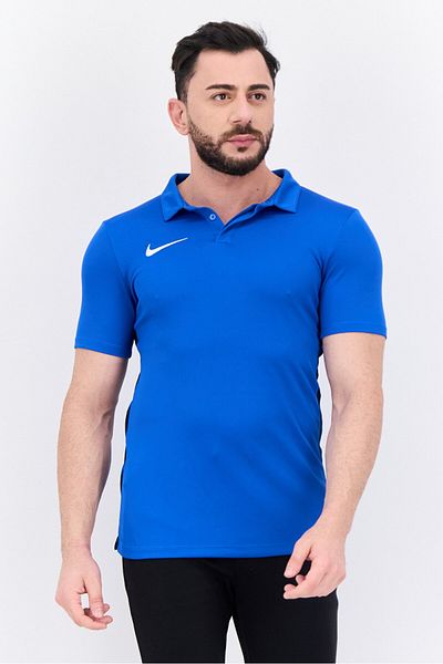 Nike Men Dri Fit Shots Sleeve Football Polo Shirts, Blue