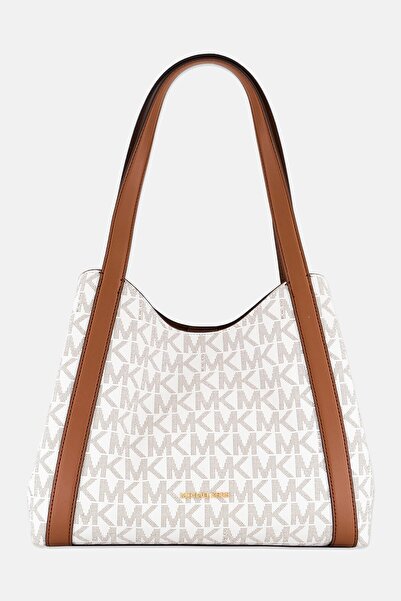 Michael Kors Women Brand Logo Tote Bag 27 H x 32 L x  14 W cm, Off White