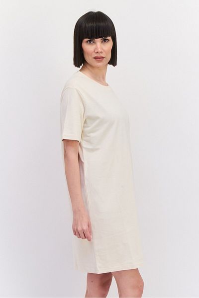adidas Women Sportswear Fit Short Sleeve Outdoor Dress, Cream