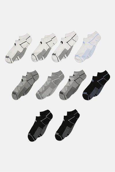 Head Women 10 Pair Brand Logo Socks, Whit