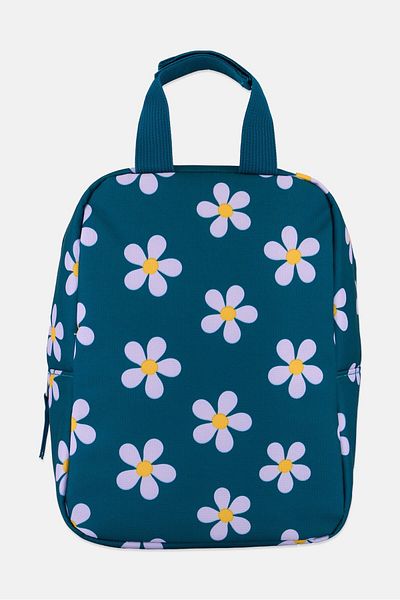 Jansport Kids Girl Floral Print Lunch Bag 19 L x 11 W x 24 H cm, Green Combo