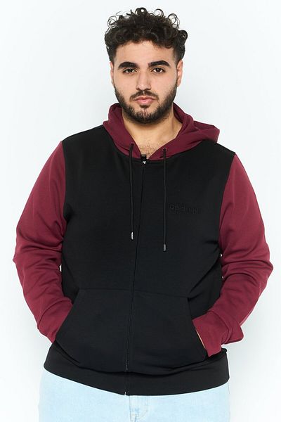 Baldinini Men Embroidered Long Sleeves Hooded Sweatshirt, Black