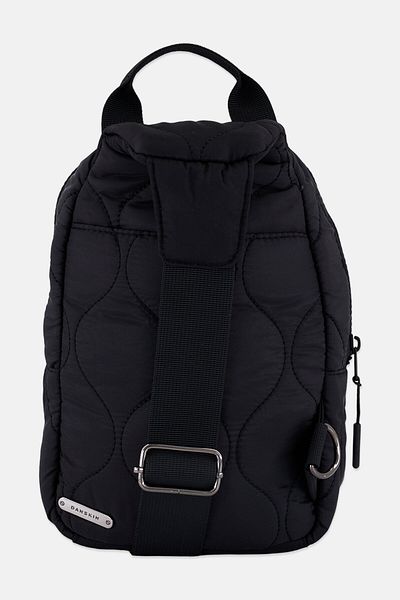 Danskin Women Quilted Sling Backpack 25 H x 21 L x 10 W cm, Black