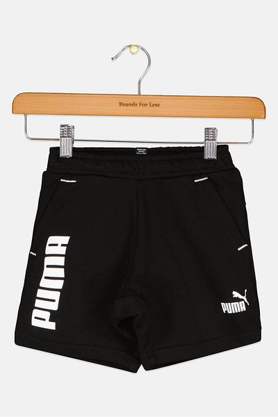 Puma شورت خارجي للأولاد الصغار، مجموعة باللون الأسود