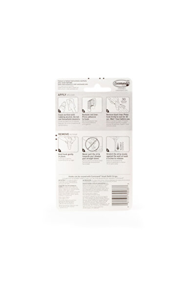 COMMAND 17006ES MINI WHITE HOOKS WITH W HITE STR