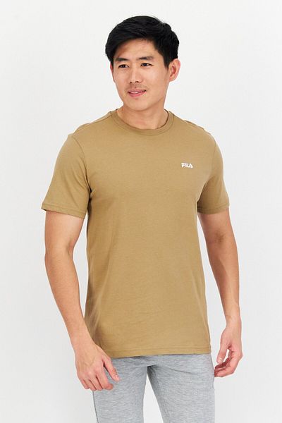 Fila Men Sportswear Fit Short Sleeve Outdoor T-Shirt, Tan
