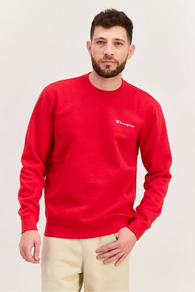 Champion Men Sportswear Fit Long Sleeves Outdoor Sweatshirt, Red