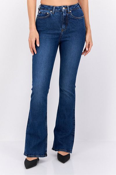 Scotch & Soda Women Regular Fit Flare Leg Stretchable Denim, Blue