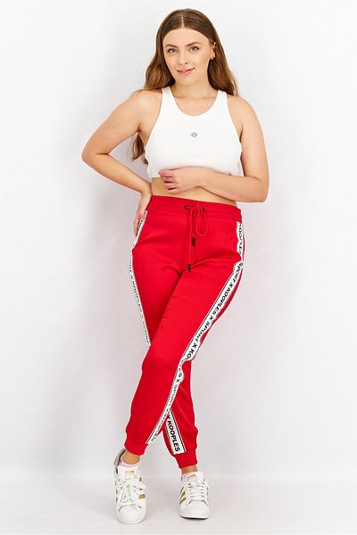 Kooples x Sport Women Sportswear Fit Training Pants Sportswear, Red Combo