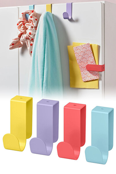 Binbirreyon Dolap Kapağı Çekmece Askı Kancası Geçmeli 4 Adet Pratik Kanca 16m...