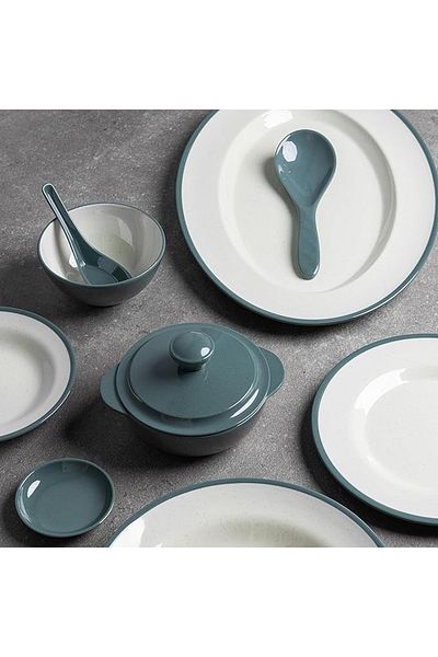 cc bin shihon Premium Melamine Dinner Set 40 Pieces Service for 6 Melamine Plates Set Healthy Melamine Dinner Set