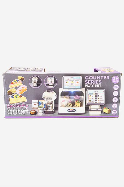 Toy Chef Desert Counter Shop Play Set, Beige Combo