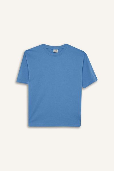 DeFacto Tricou de bază cu mânecă scurtă, cu mânecă scurtă, cu croială largă, pentru băiat, sezon nou
