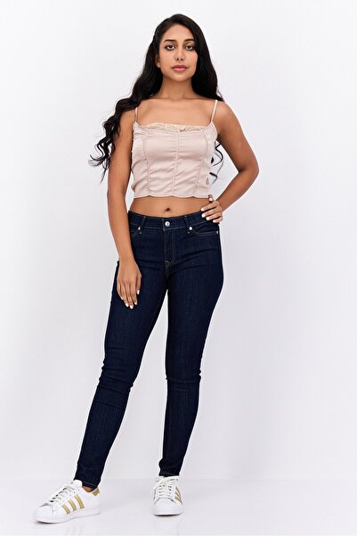 Parisian Women Square Neck Sleeveless Textured Tank Top, Tan