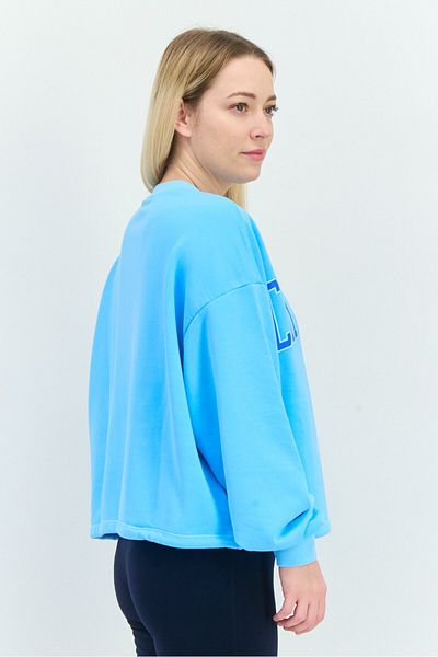 Champion Women Custom Fit Long Sleeves Outdoor Sweatshirt, Blue