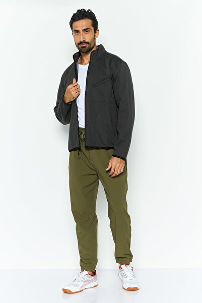 Hurley Men Sportswear Fit Long Sleeve Outdoor Fleece Jacket, Grey