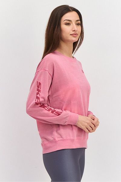 SKECHERS Women Sportswear Fit Short Sleeve Sweatshirt, Pink