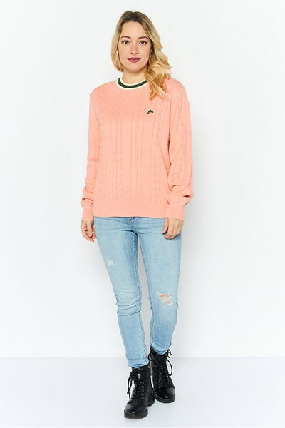 Esprit Women Embroidered Long Sleeves Sweater, Pink