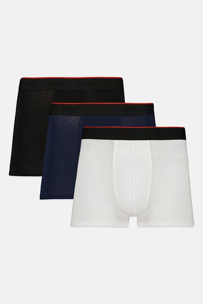 Tapout Men 3 Pieces Brand Logo Boxer Brief, White Combo