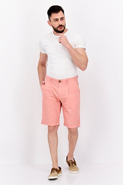 Pepe Jeans Men Relaxed Fit Plain Basic Shorts, Pink