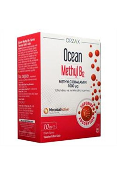 Orzax Ocean Methyl B12 1000mg Sprey 10ml