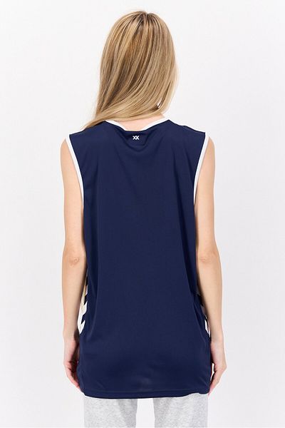hummel Women Sportswear Fit Sleeveless Basketball Jersey Top, Navy