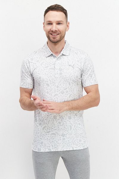 Puma Men Sport Fit Short Sleeve Training Polo Shirt, White