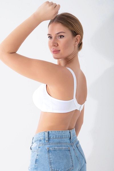shopwave White Seamless Recovery Bra - 501