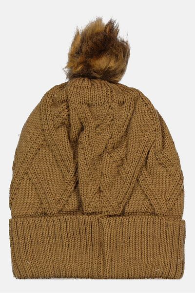 Royal Deluxe Women Knitted Pom Pom Beanie Hat, Assorted