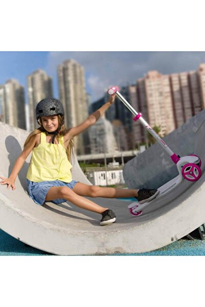 Cici Oyuncak 3 Tekerlekli Kız Çocuk Katlanabilir Burst Işıklı Scooter High Qu...