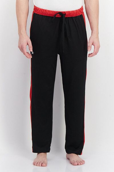 Starter Men Brand Logo Drawstring Lounge Pants, Black
